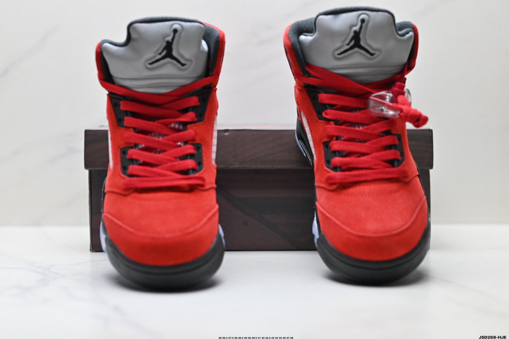Air Jordan 5 Retro University Red Black Sneakers