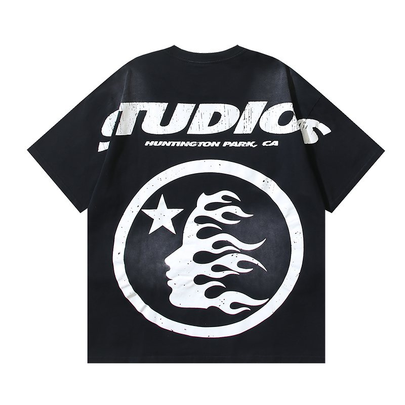 HELSTAR Distressed Graphic Short-Sleeve T-Shirt