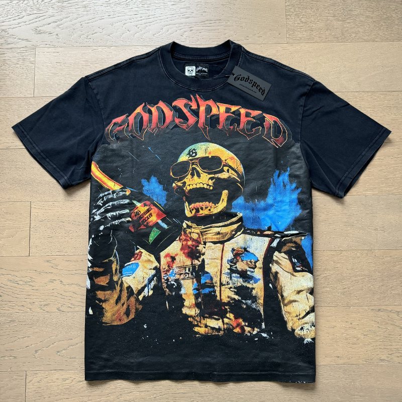 Godspeed Skull Racing Graphic T-Shirt