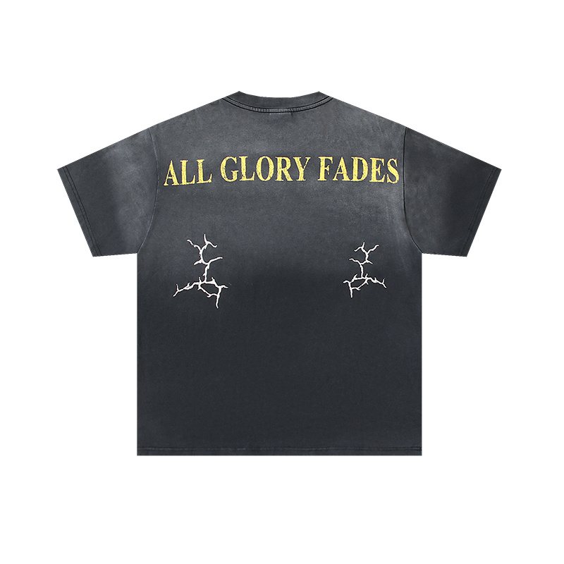 VALE USA Dreams Graphic Washed Black T-Shirt