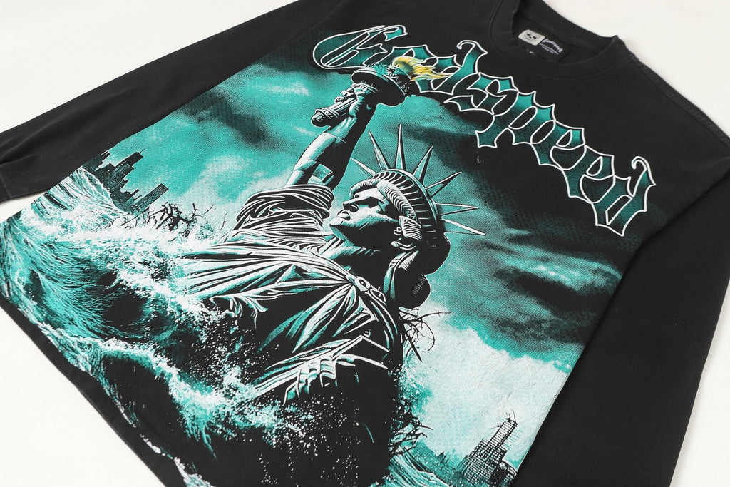 Godspeed Statue of Liberty Graphic Long-Sleeve T-Shirt