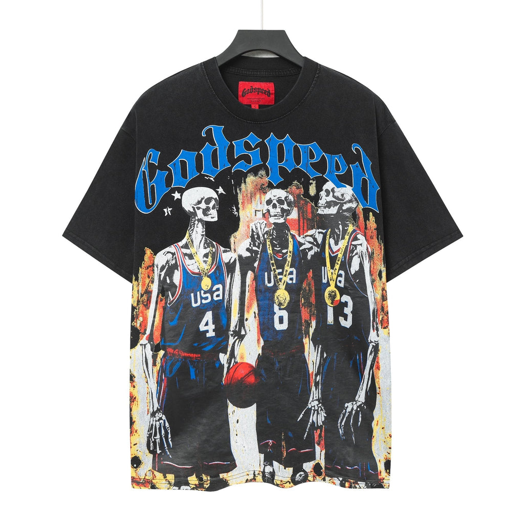Godspeed Washed Black Rock Graphic T-Shirt