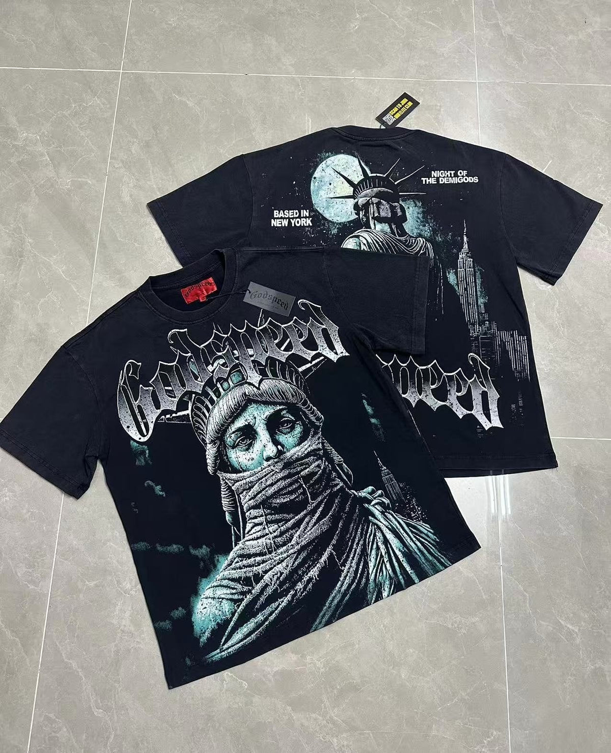 Godspeed Statue of Liberty Graphic T-Shirt
