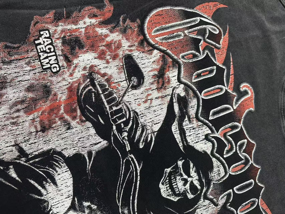 Godspeed Racing Team Washed Black Graphic T-Shirt
