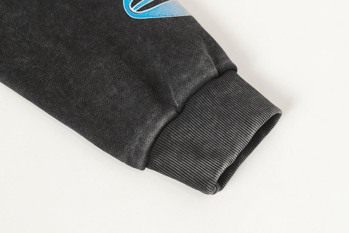 Godspeed Rock Graphic Distressed Hem Hoodie