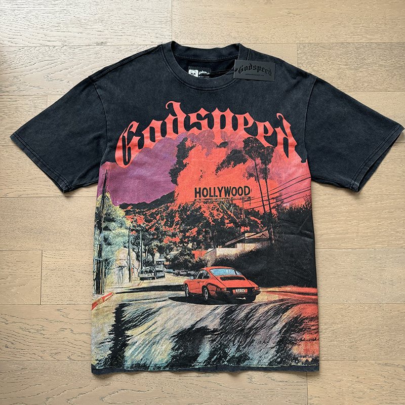 Godspeed Hollywood Car Graphic T-Shirt