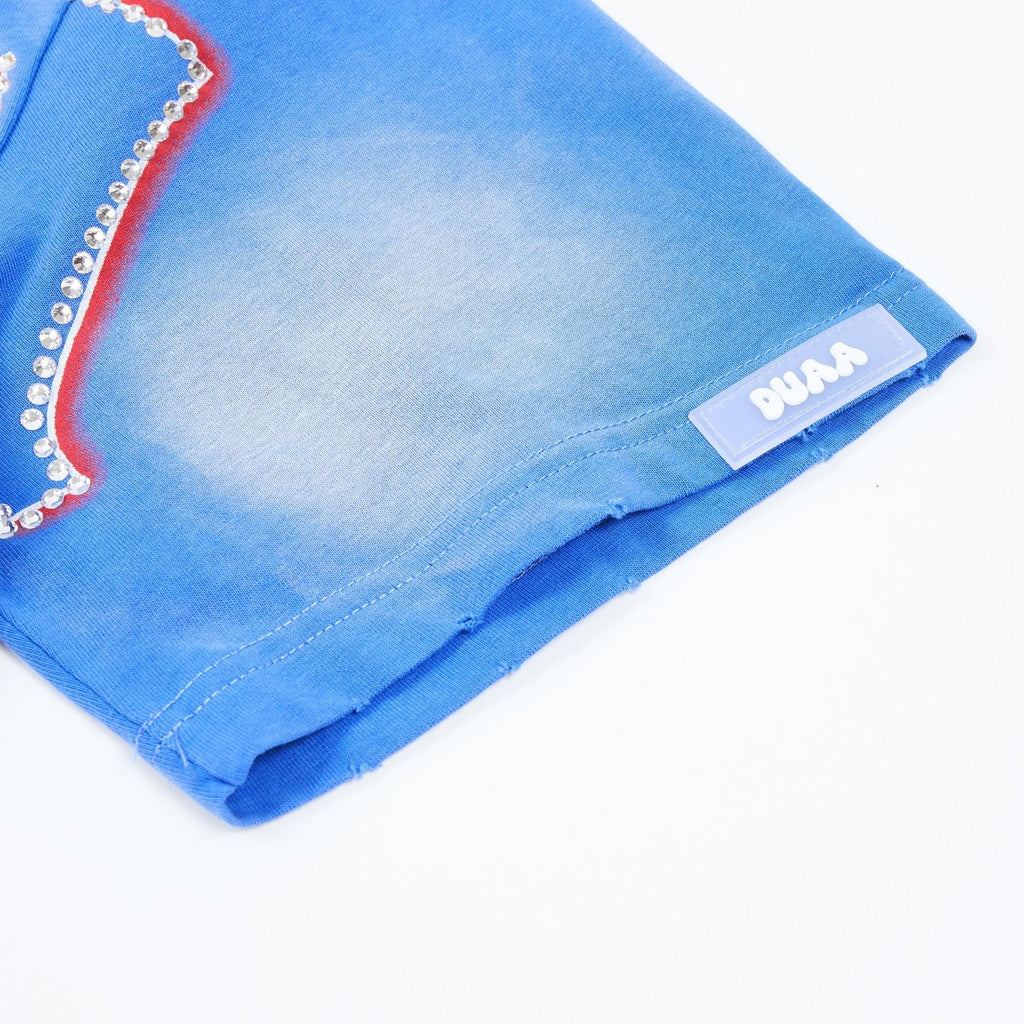 DUAA Blue Graphic Short-Sleeve T-Shirt