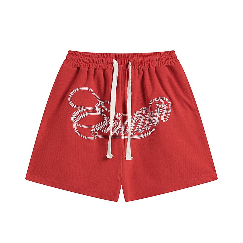 MIXED EMOTION Embroidered Drawstring Shorts
