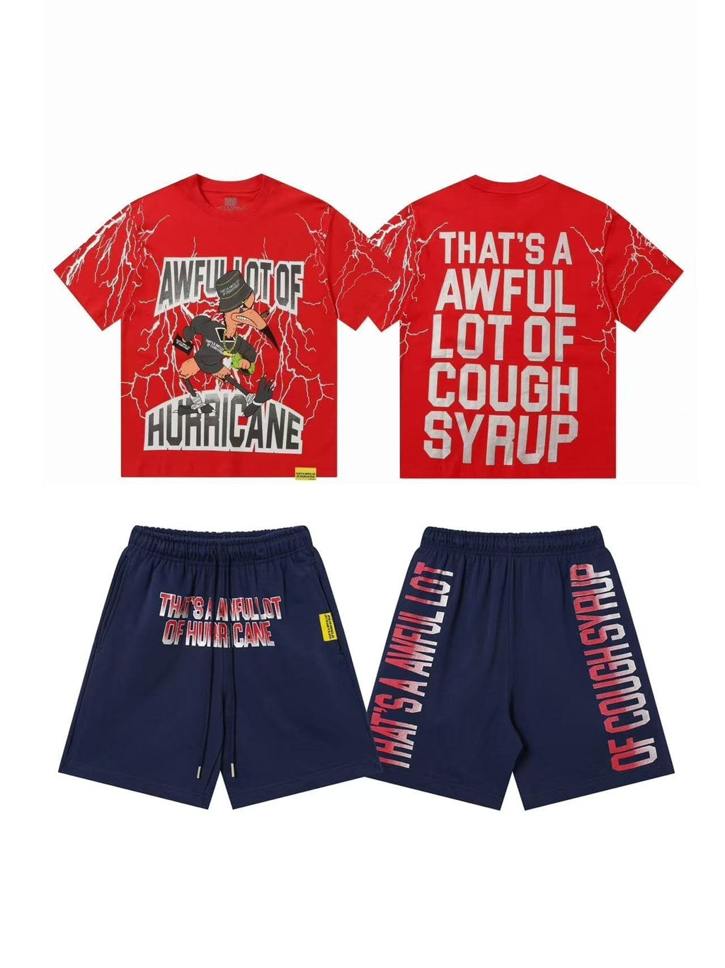 THAT'S A AWFUL LOT OF COUGH SYRUP Graphic T-Shirt & Shorts Set