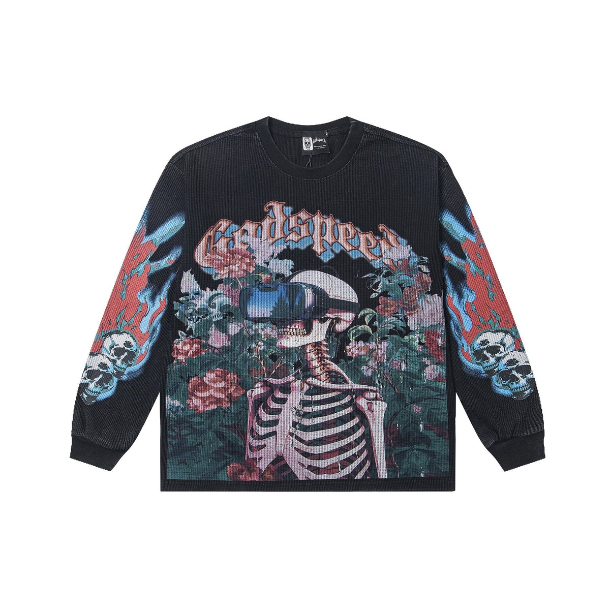 Godspeed Skeleton Floral Long-Sleeve T-Shirt