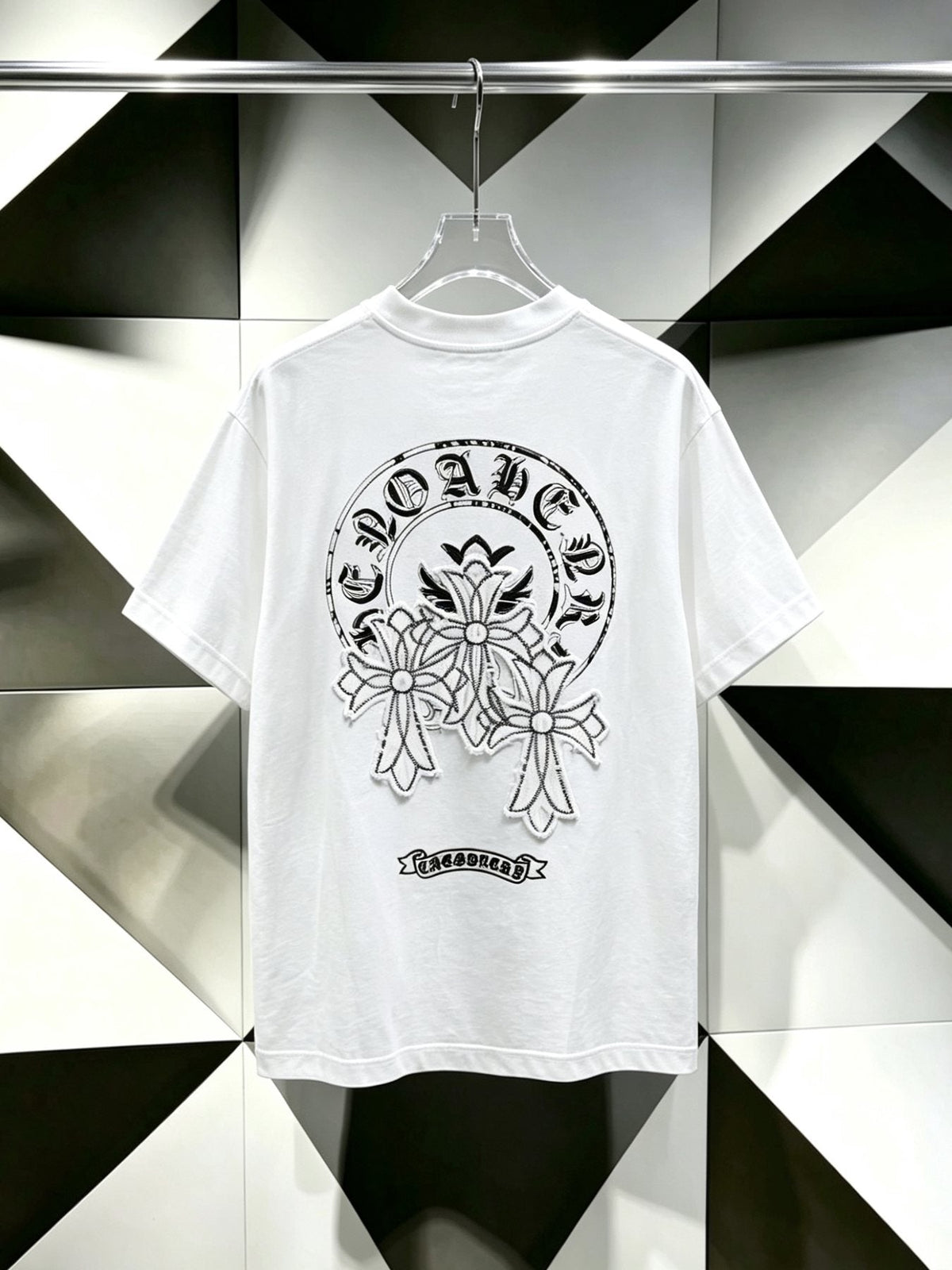 Chrome Hearts Floral Gothic Graphic T-Shirt