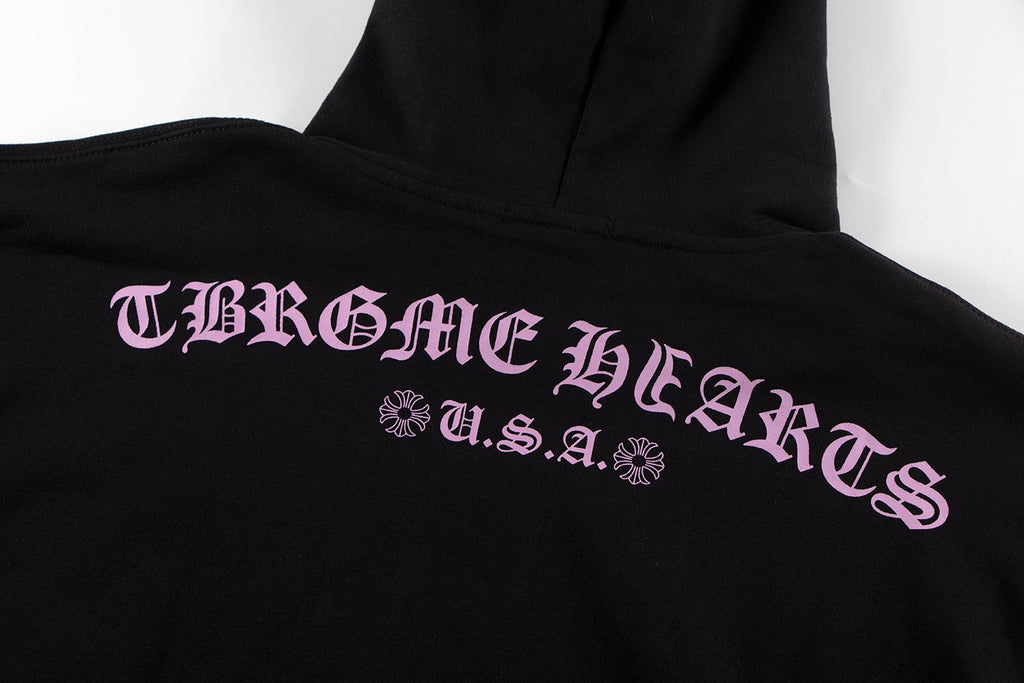 Chrome Hearts Pink Gothic Graphic Hoodie