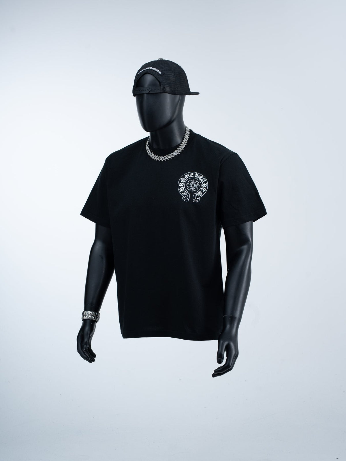 Chrome Hearts Horseshoe Floral Graphic T-Shirt