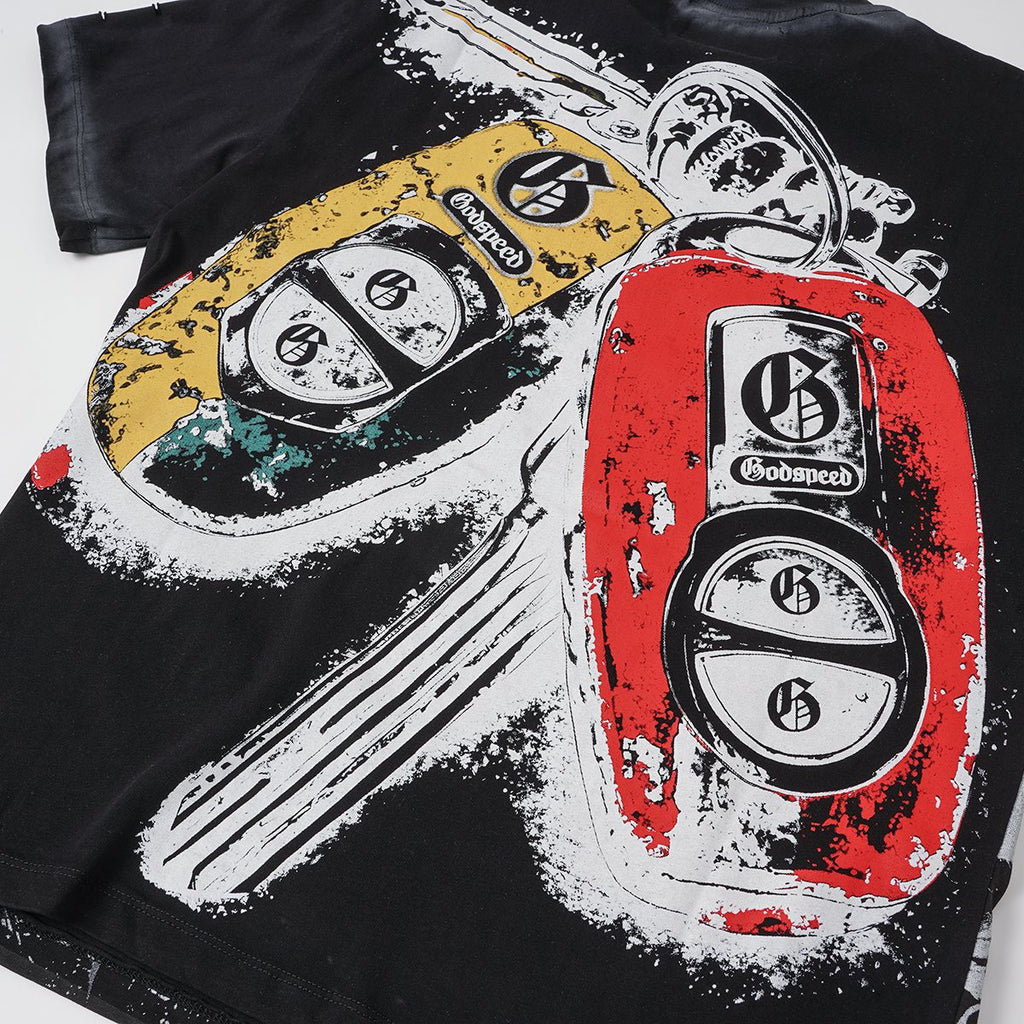 Godspeed Washed Car & Key Graphic Short-Sleeve T-Shirt