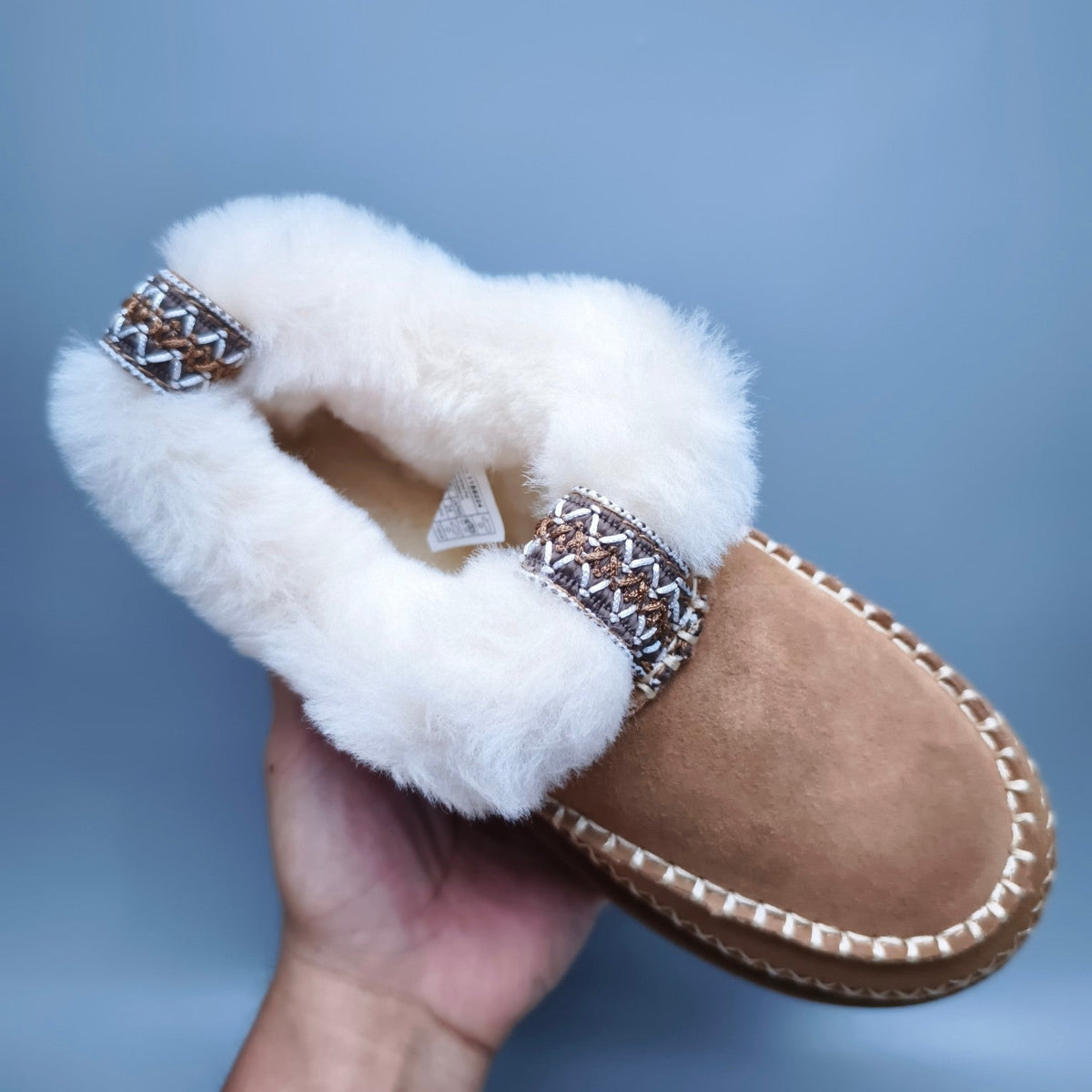 Chestnut Suede Woven Streetwear Shoes — New Arrival | In Stock