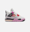 Air Jordan 4 Retro Comic Infant/Toddler Lifestyle Shoe – Off White/Fire Pink/Anthracite