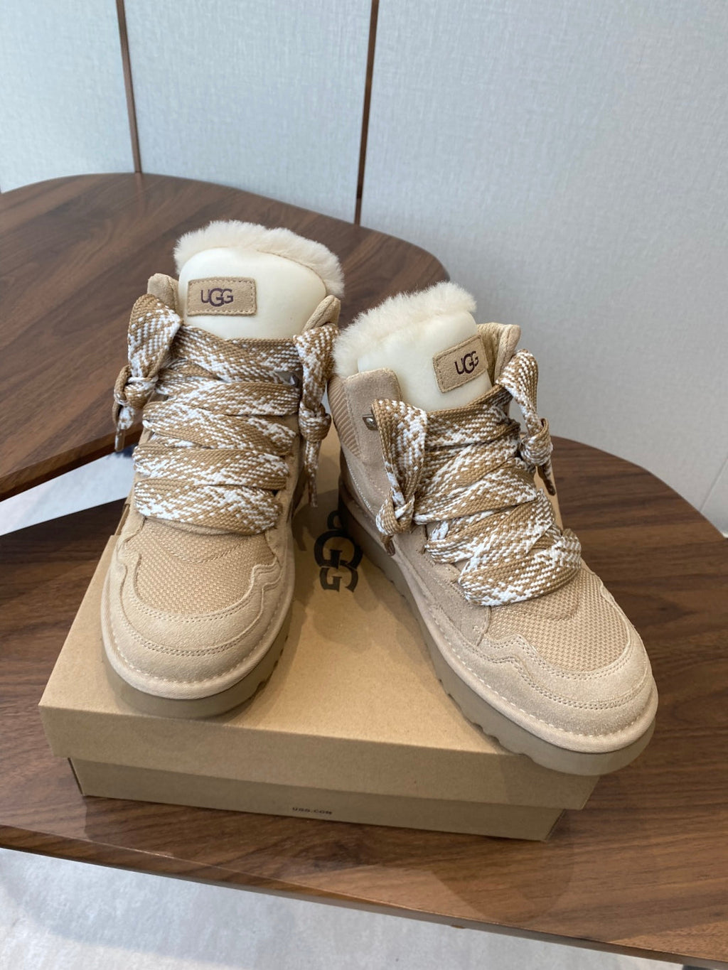 UGG Knitted Shearling Snow Boots