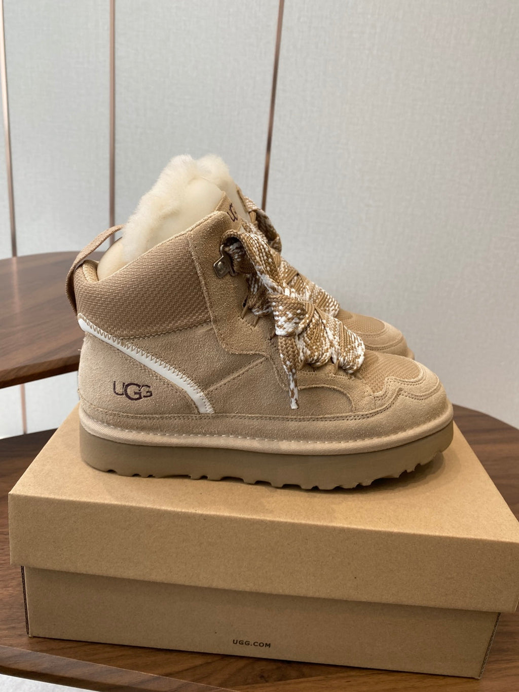 UGG Knitted Shearling Snow Boots