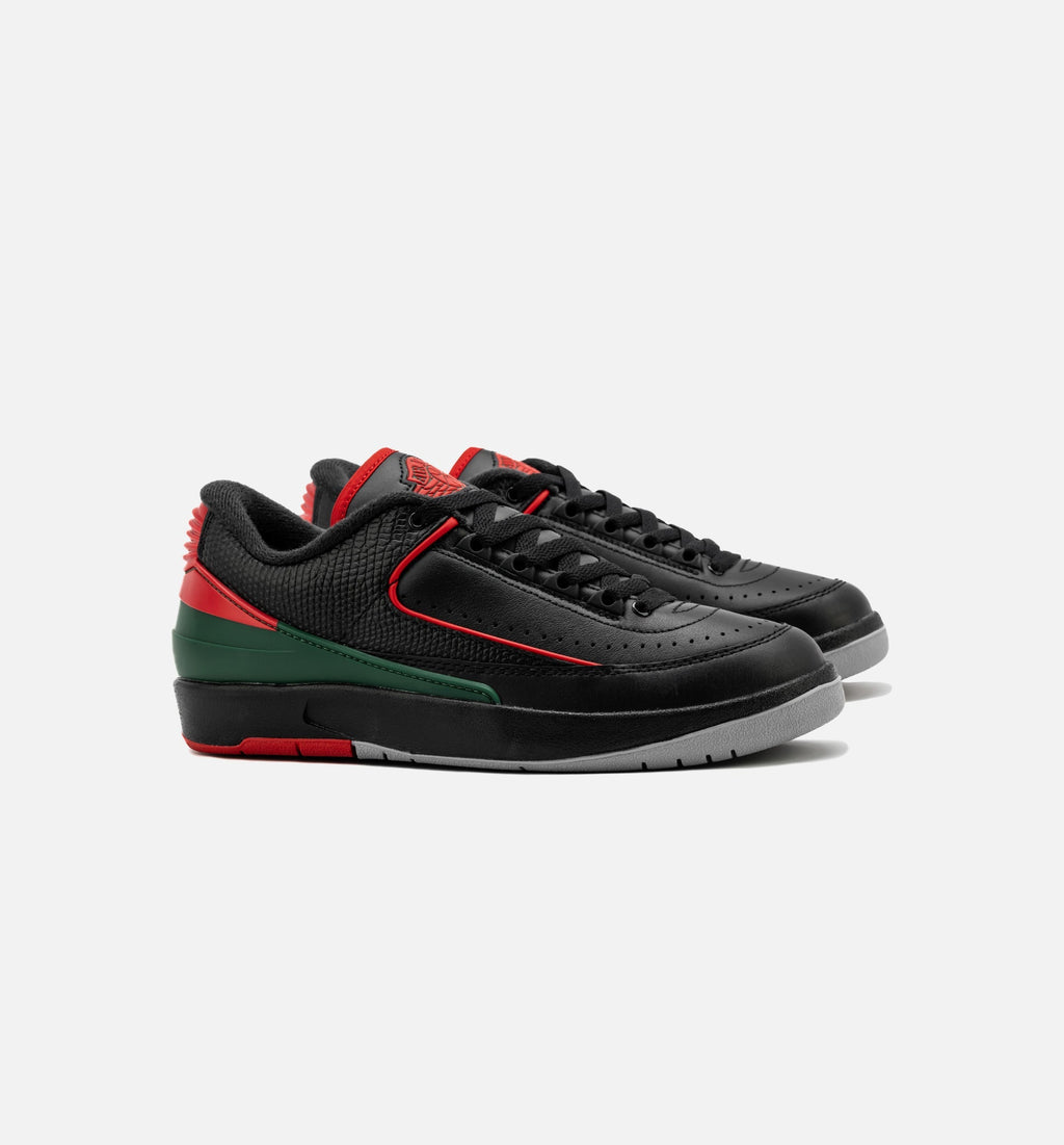 Air Jordan 2 Retro Low "Christmas" Big Kids' Shoe – Black/Fire Red/Cement Grey
