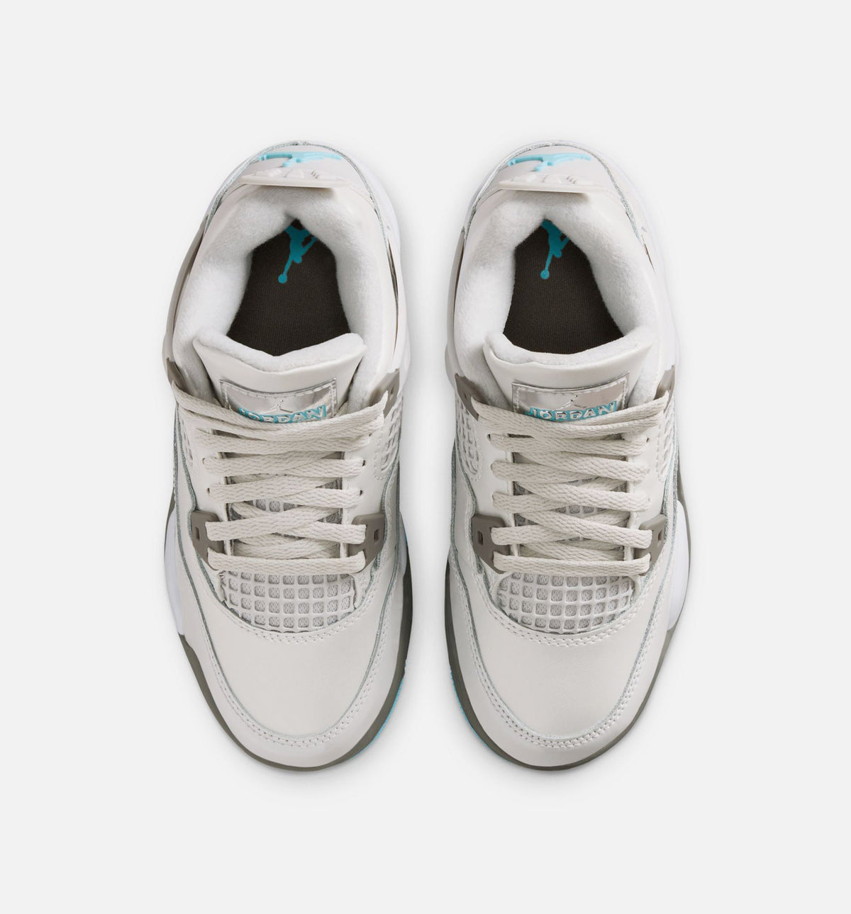 Air Jordan 4 Retro Blue Chill Preschool Shoes - Photon Dust/Blue Chill