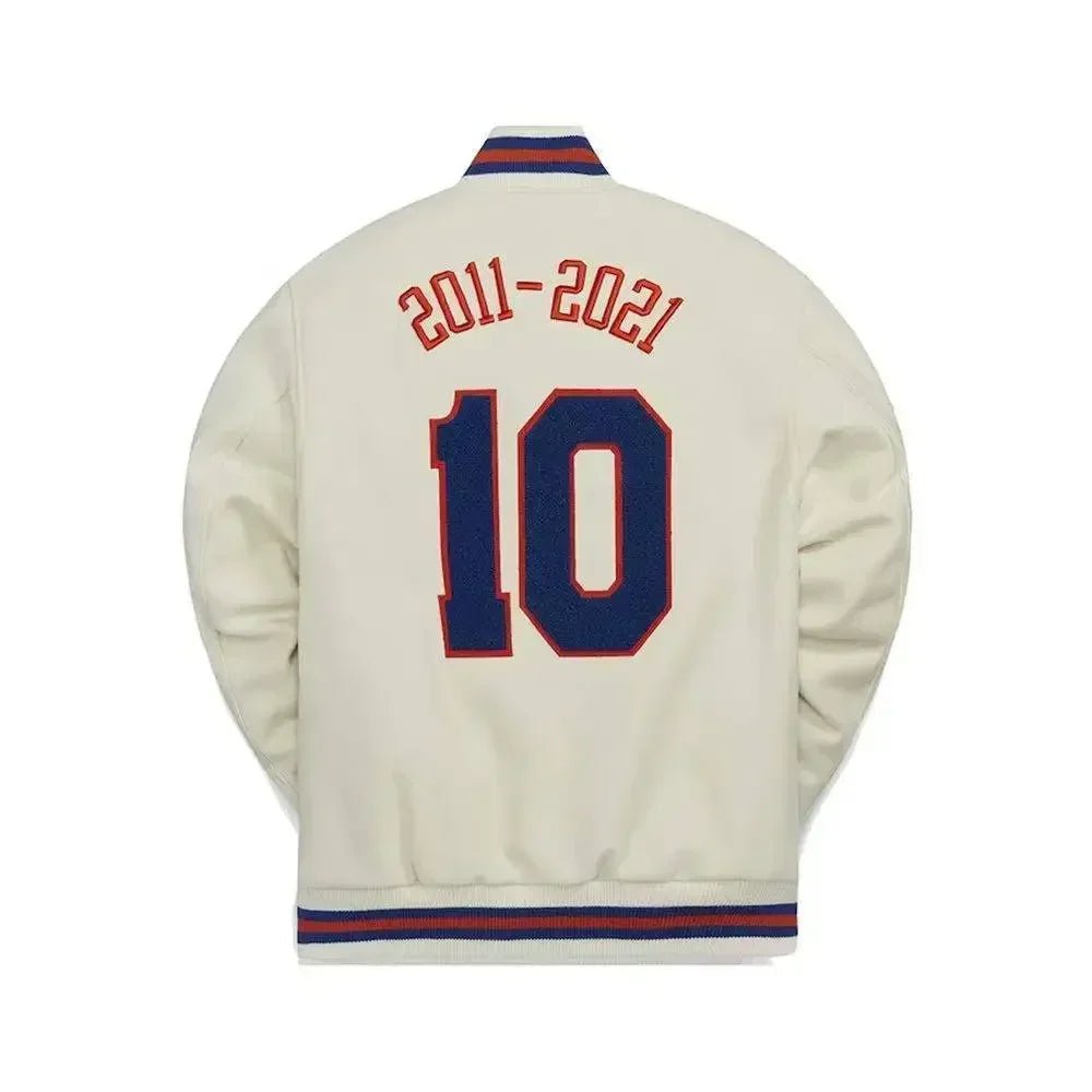 Kith New York Knicks Varsity Jacket White