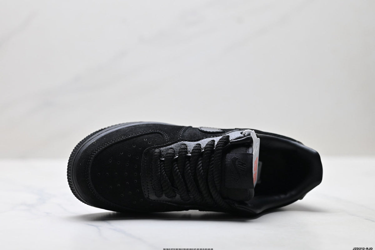 Nike Air Force 1 Low Triple Black Unisex Sneakers Style 15