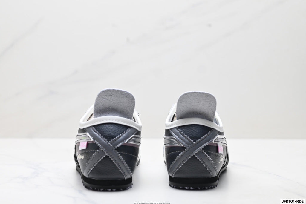 Onitsuka Tiger Retro Low Top Black Pink Silver Unisex Shoes Style 25