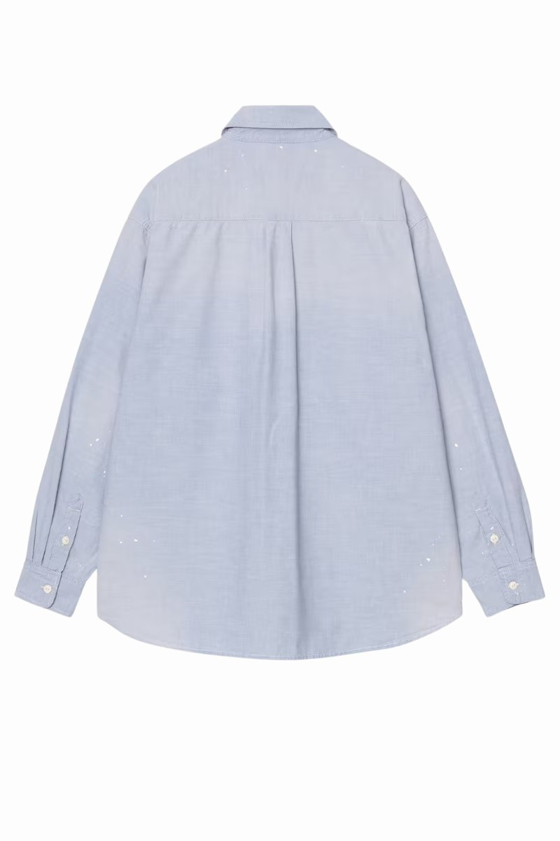 CARHARTT WIP PAINTER SHIRT L/S Blue Worn Used / Splatter