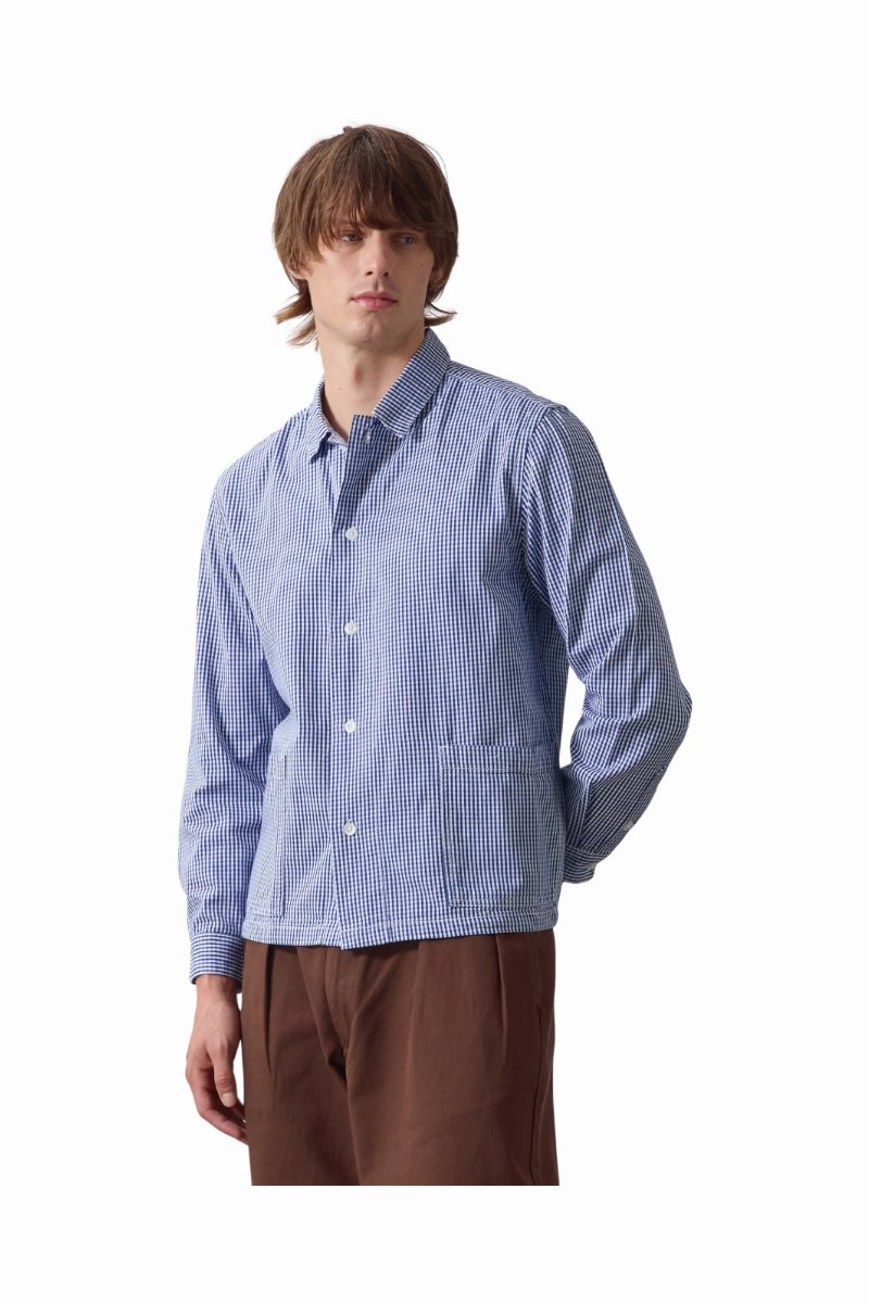 SERVICE WORKS GINGHAM WAITER SHIRT Blue