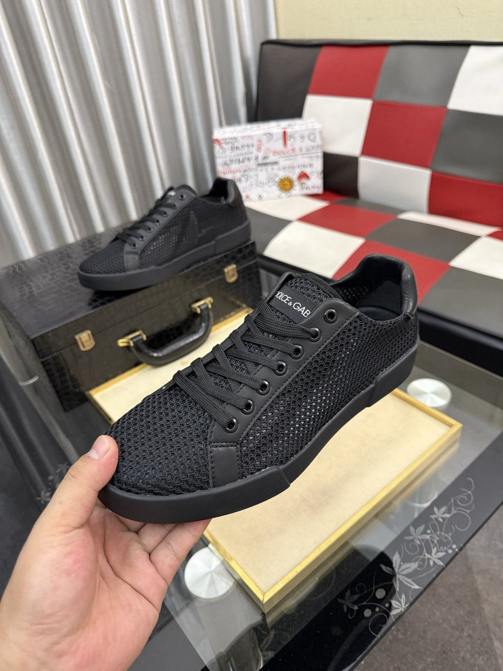 Dolce & Gabbana Perforated Low-Top Sneakers