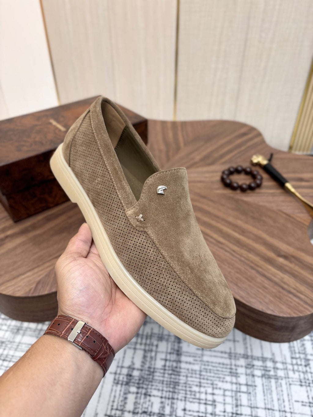 Stefano Ricci Perforated Slip-On Shoes