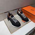 Hermès Men's Color-Block Low-Top Sneakers - Ribbed Outsole