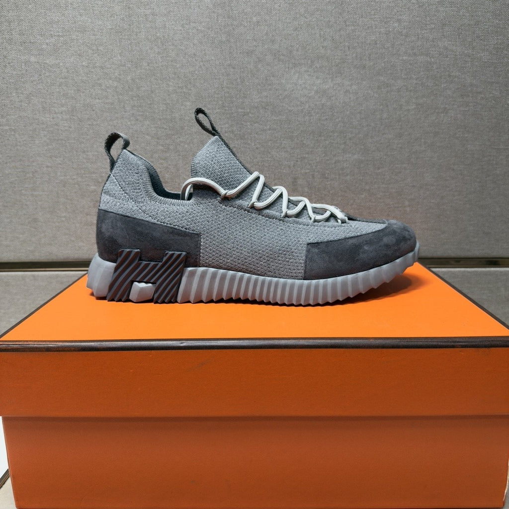 Hermès Men's Color-Block Low-Top Sneakers - Ribbed Outsole