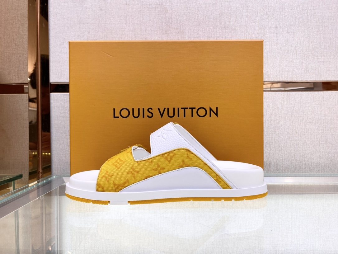 Louis Vuitton Double-Strap Slide Sandals - Open Toe