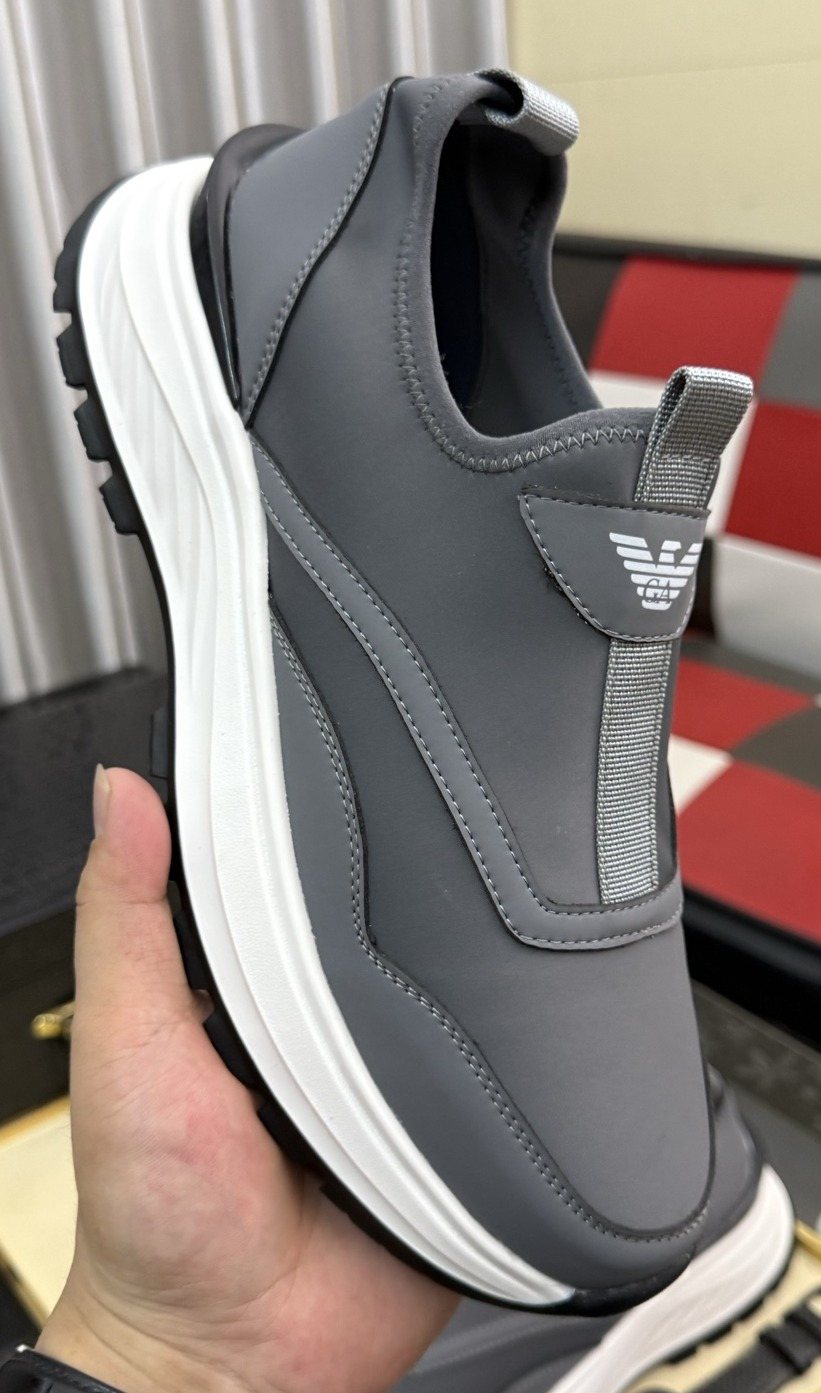 Armani Layered Slip-On Sneakers