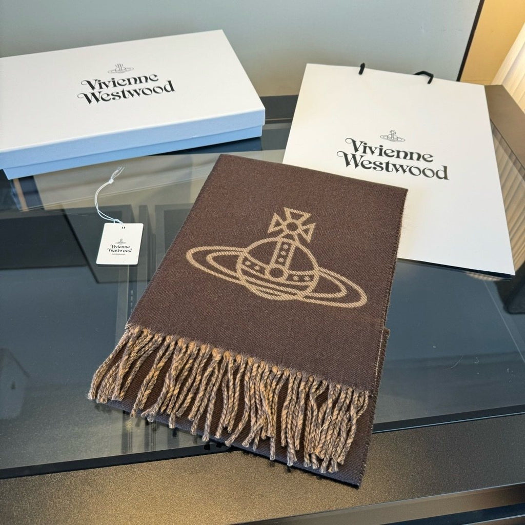 Vivienne Westwood Orb Fringed Scarf