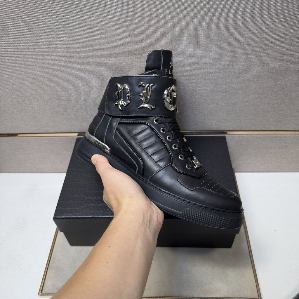 Philipp Plein Buckle-Strap High-Top Sneakers