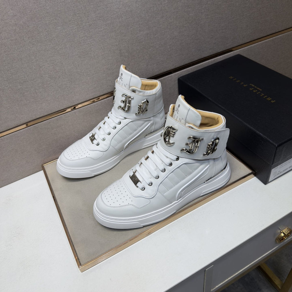 Philipp Plein Buckle-Strap High-Top Sneakers