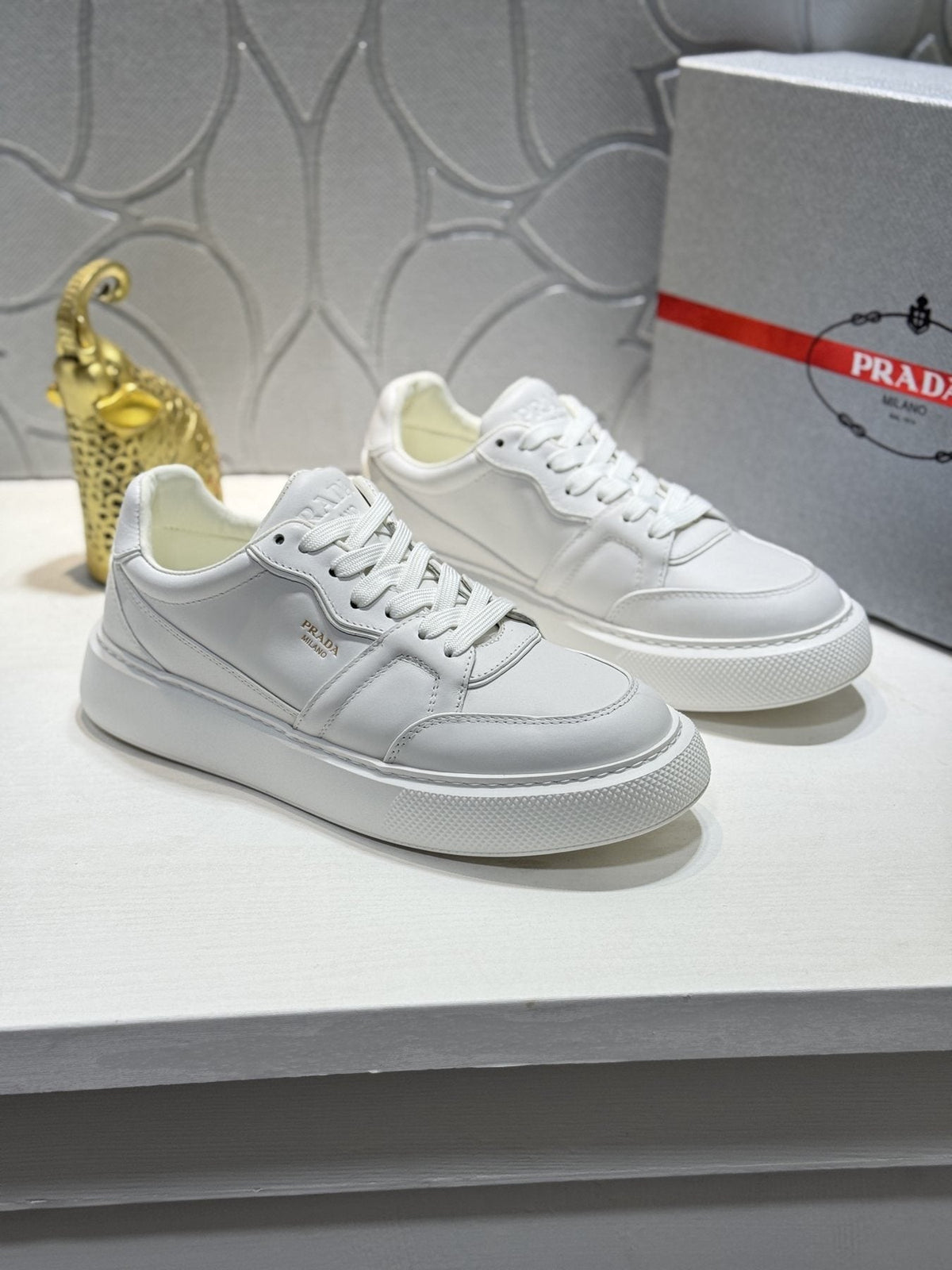 Prada Men's Paneled Lace-Up Sneakers