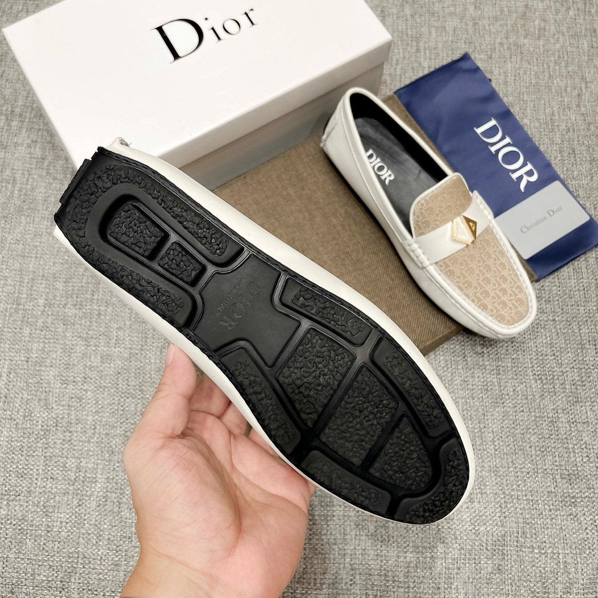 Dior Men's Monogram Hardware Loafers
