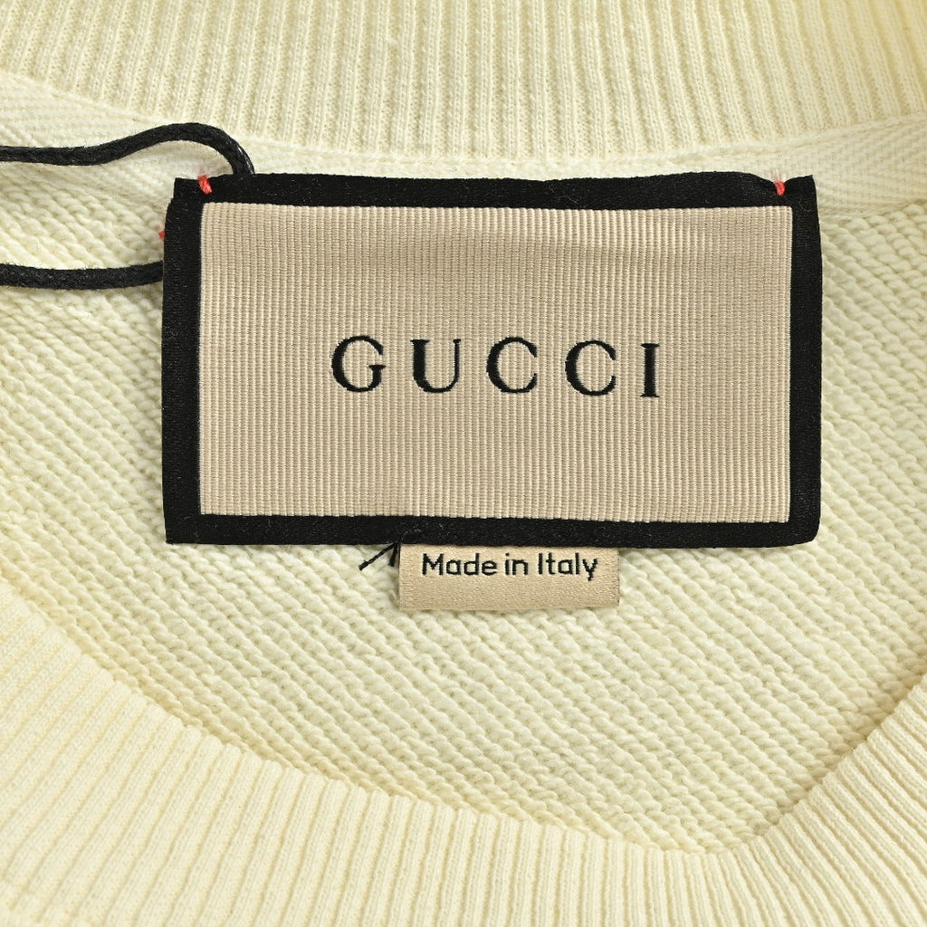 Gucci Whimsical Cartoon Black Cat Picnic Series Crewneck Sweatshirt