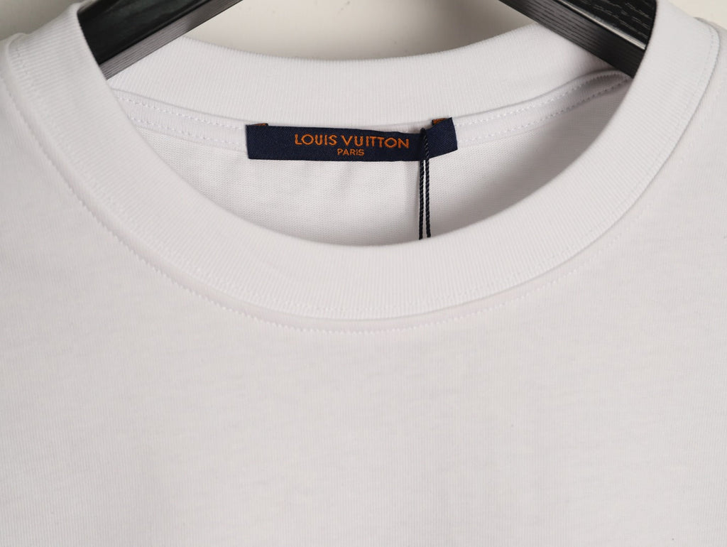 Louis Vuitton Dashed Cloud Logo Graphic T-Shirt - White