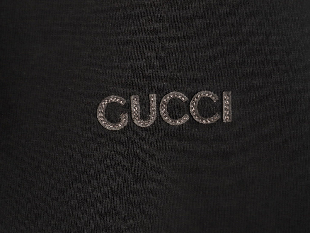 Gucci Small-Logo Full-Zip Hoodie - Black
