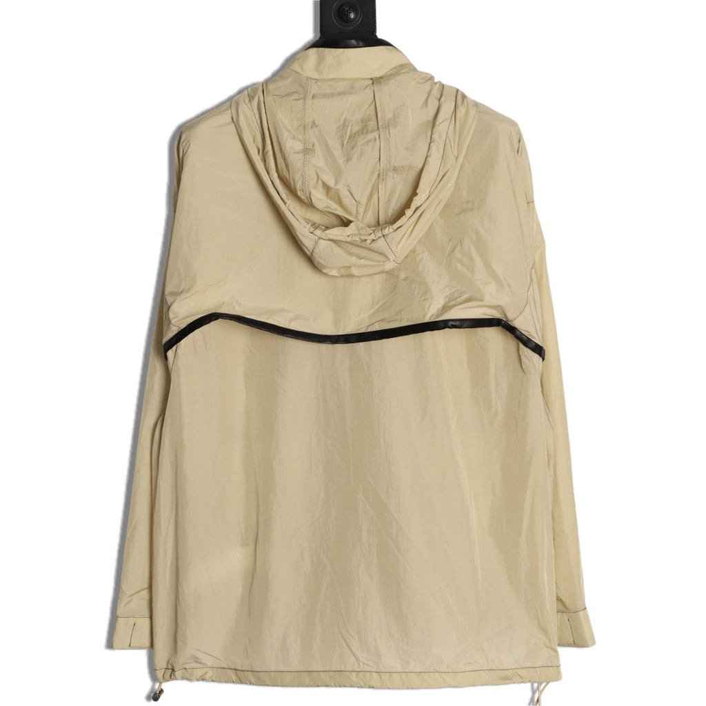 Loewe Contrast-Pocket Hooded Zip Jacket - Beige