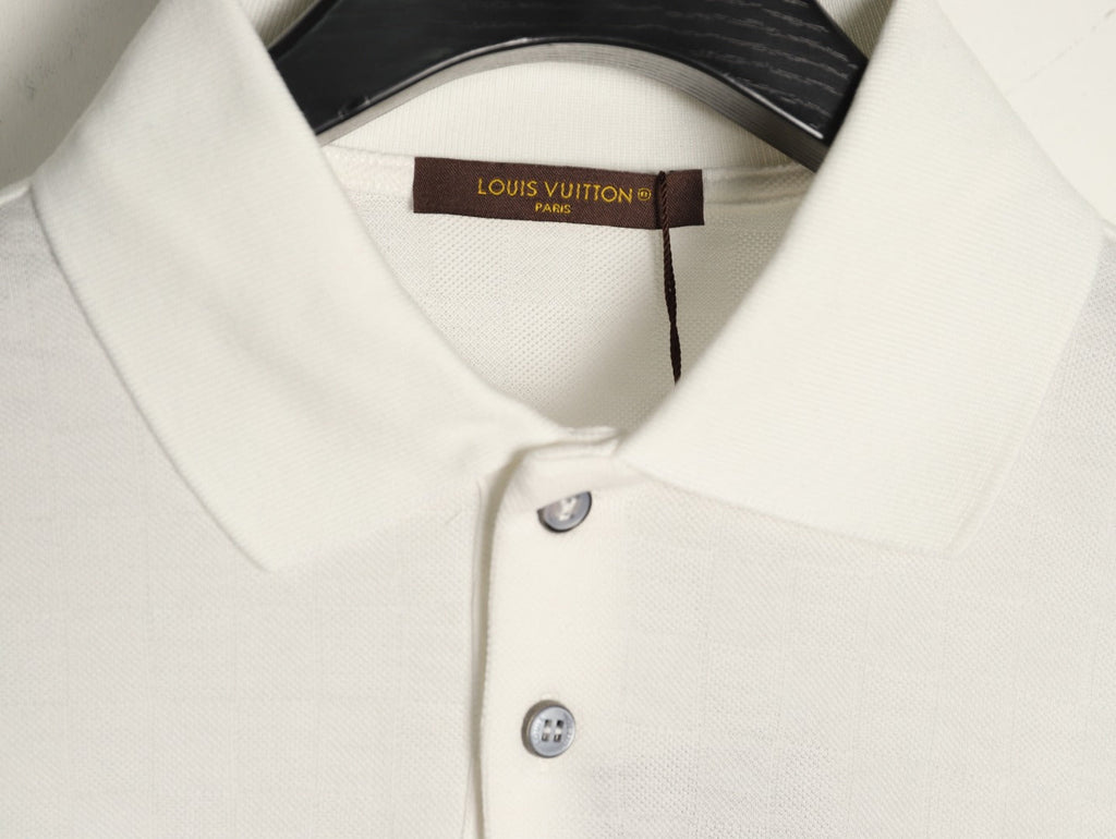 Louis Vuitton Hem-Tab Short-Sleeve Polo Shirt - Cream